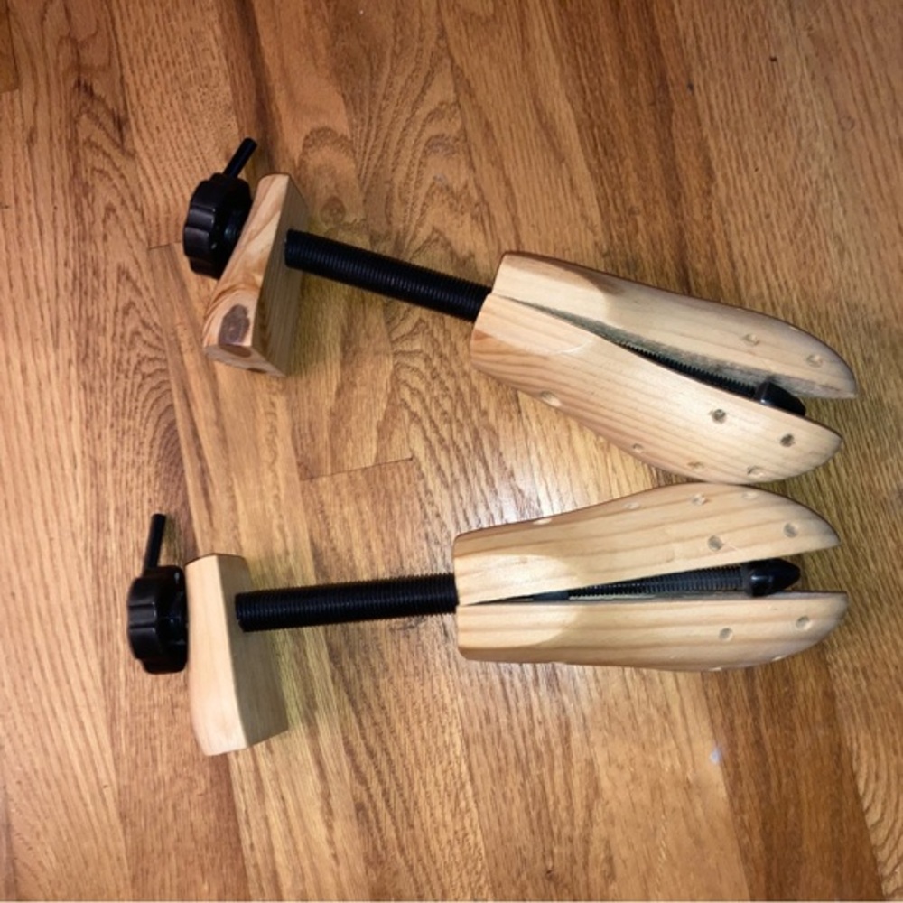 Shoe Stretchers Wood with Black Handles - Vintage